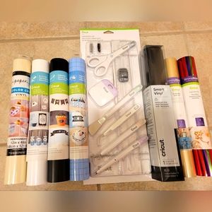 Cricut Essential Tool Set and Vinyl Bundle NWT